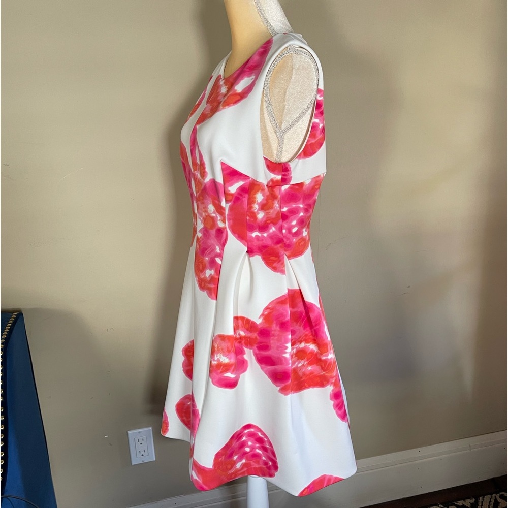 Calvin Klein Women Sz 14 Fit &
Flare Dress Floral Multicolor
Scuba Pleated Lined - Picture 3 of 9